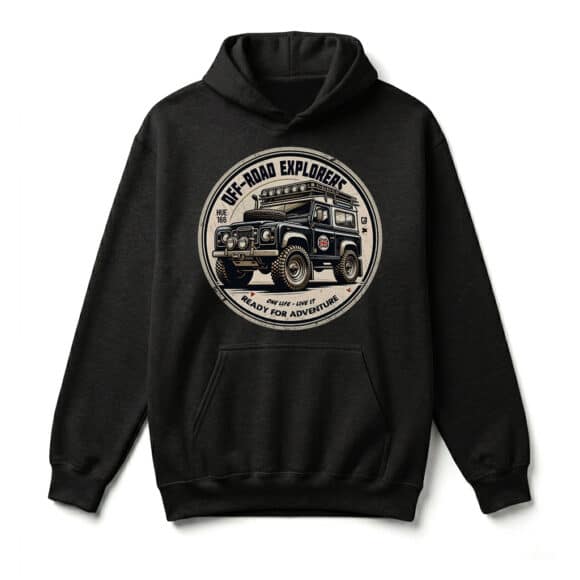 Sweatshirt à capuche Land Rover Series - Black