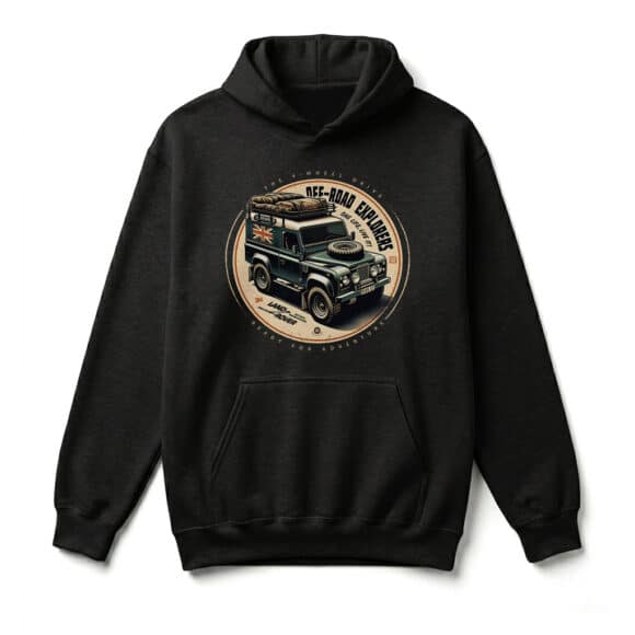 Sweatshirt à capuche Land Rover Defender 90 - Black