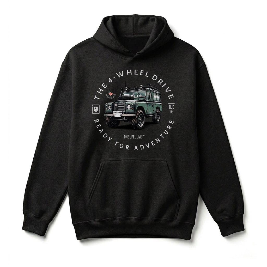 Sweatshirt à capuche Land Rover Series - Black Sweatshirt à capuche Land Rover Series - Black