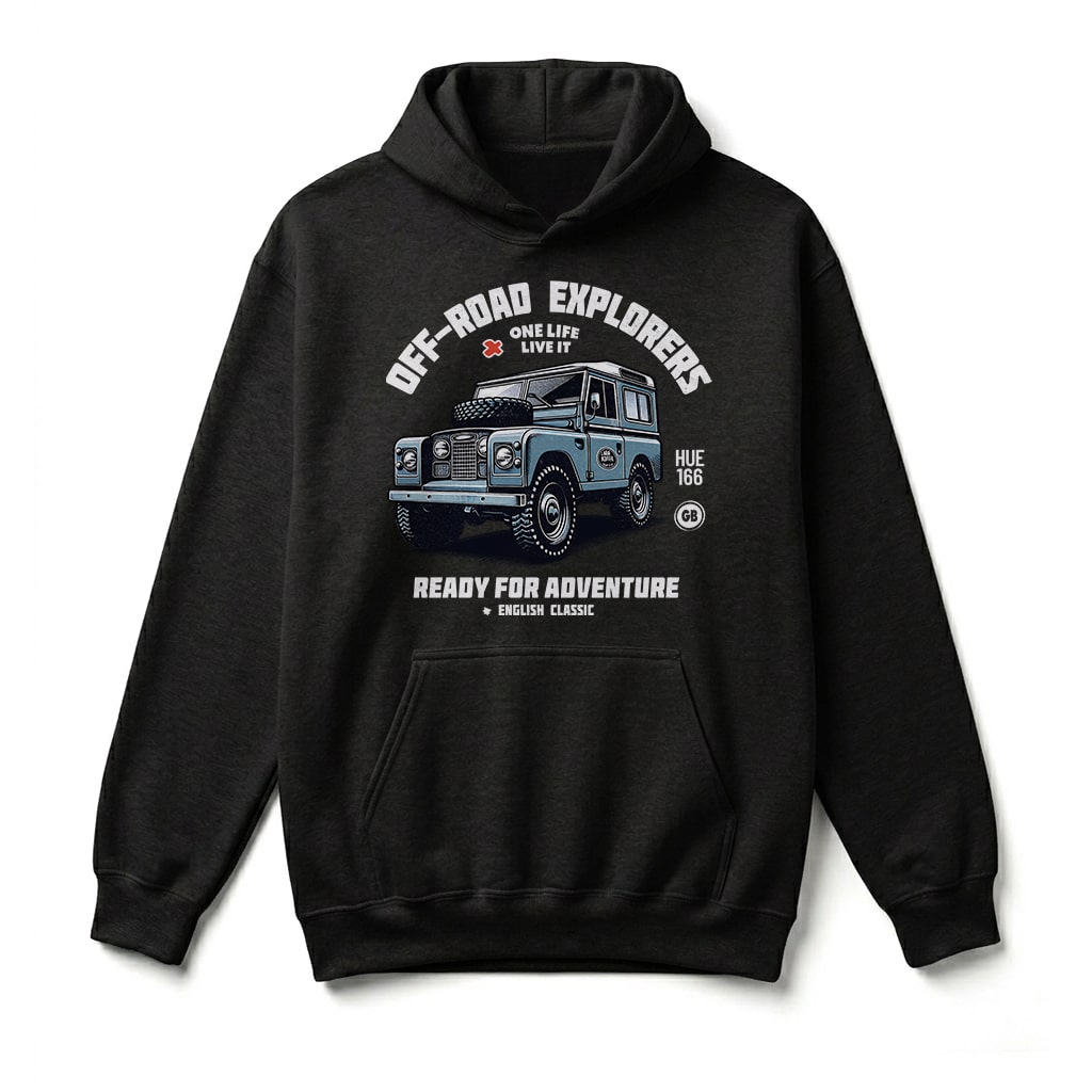 Sweatshirt à capuche Land Rover Series - Black Sweatshirt à capuche Land Rover Series - Black