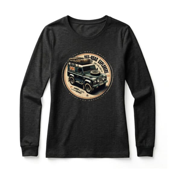 T-shirt Manches Longues Land Rover Defender 90 - Black