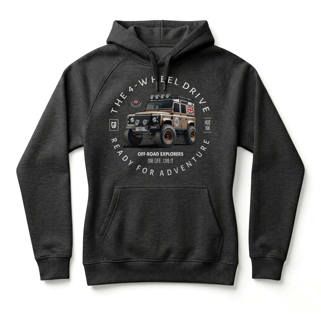 Sweatshirt à capuche Land Rover Defender 110 - Black Sweatshirt à capuche Land Rover Defender 110 - Black