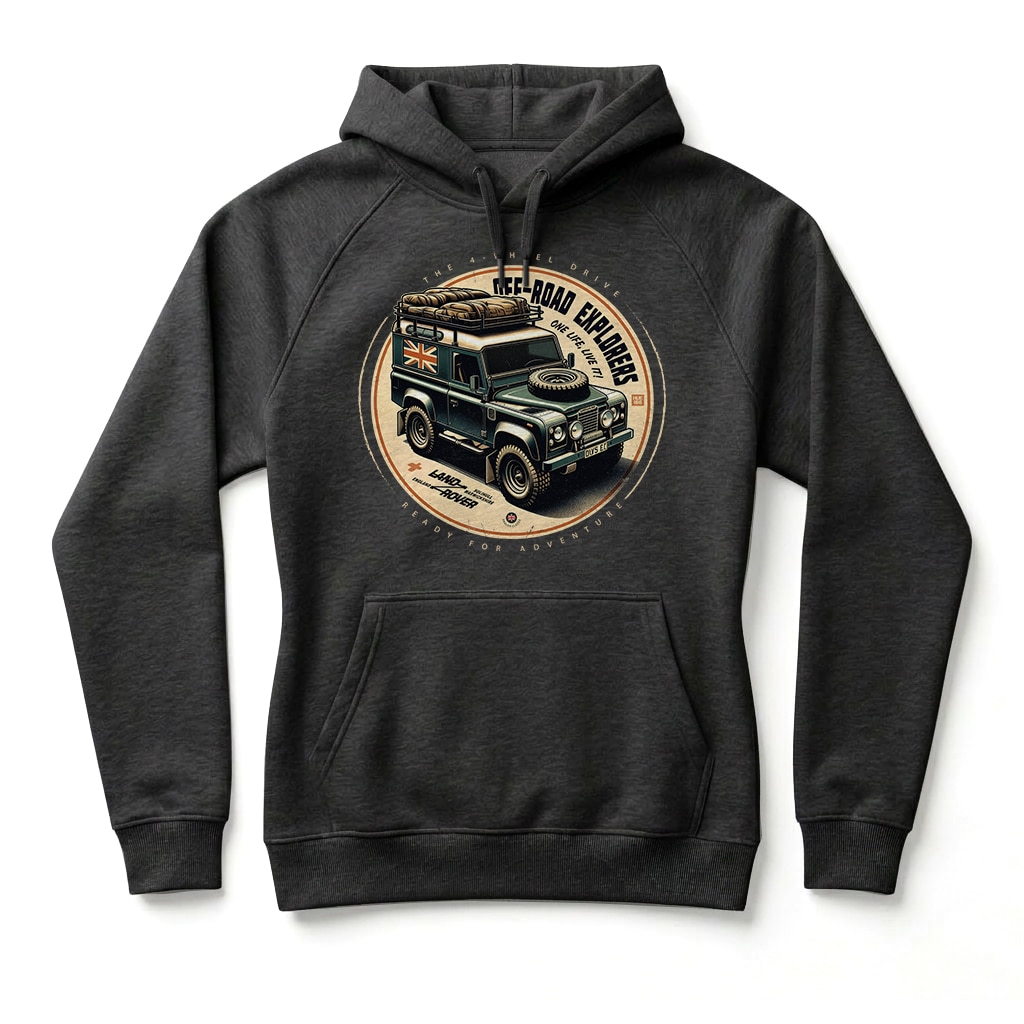 Sweatshirt à capuche Land Rover Defender 90 - Black Sweatshirt à capuche Land Rover Defender 90 - Black