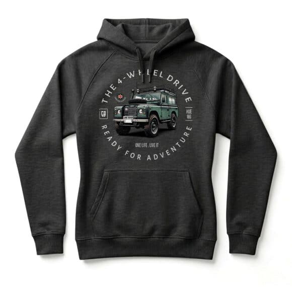 Sweatshirt à capuche Land Rover Series - Black