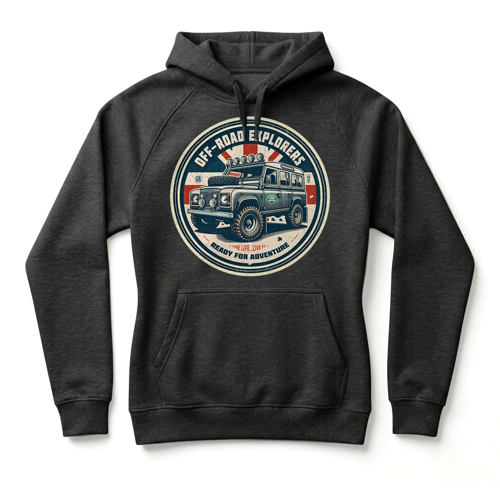 Sweatshirt à capuche Land Rover Defender 110 - Black Sweatshirt à capuche Land Rover Defender 110 - Black