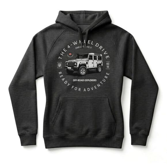 Sweatshirt à capuche Land Rover Defender 110 - Black