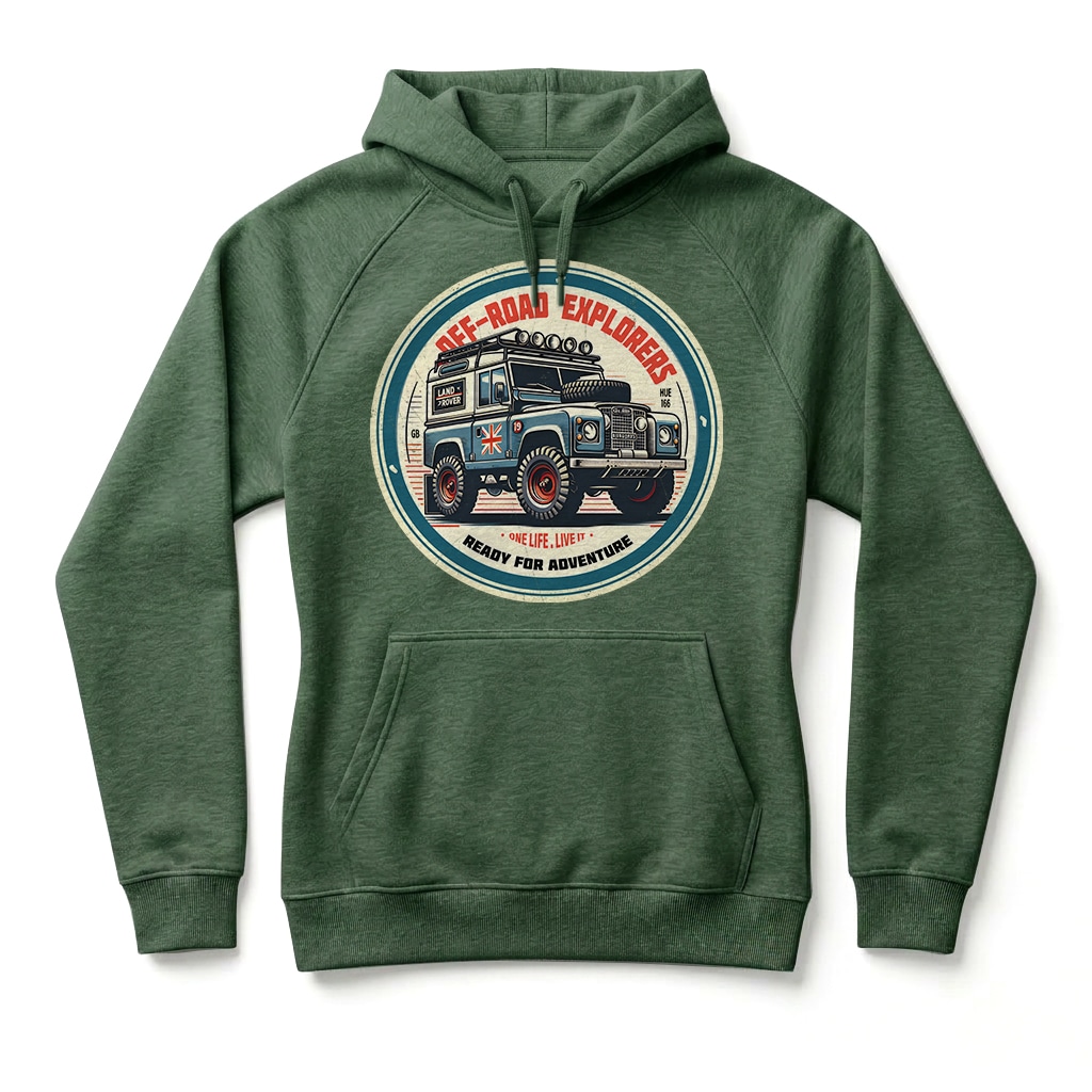 Sweatshirt à capuche Land Rover Series - Bottle green Sweatshirt à capuche Land Rover Series - Bottle green