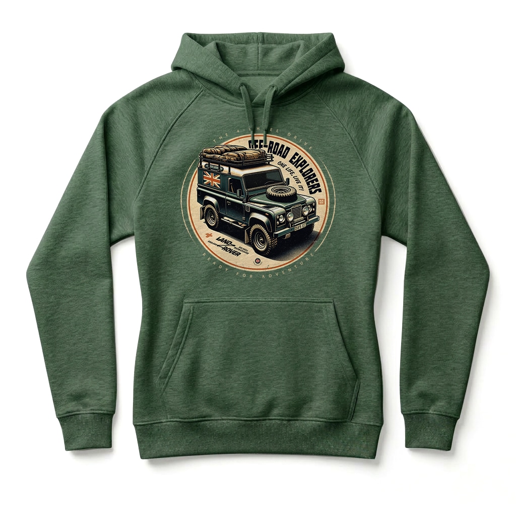 Sweatshirt à capuche Land Rover Defender 90 - Bottle green Sweatshirt à capuche Land Rover Defender 90 - Bottle green