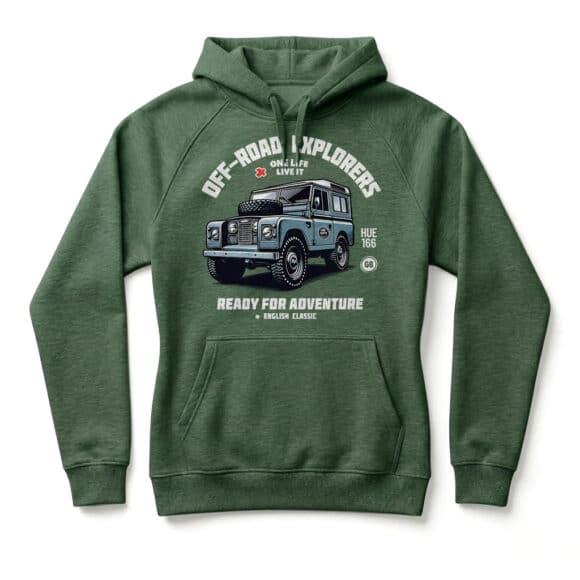 Sweatshirt à capuche Land Rover Serie - Bottle green