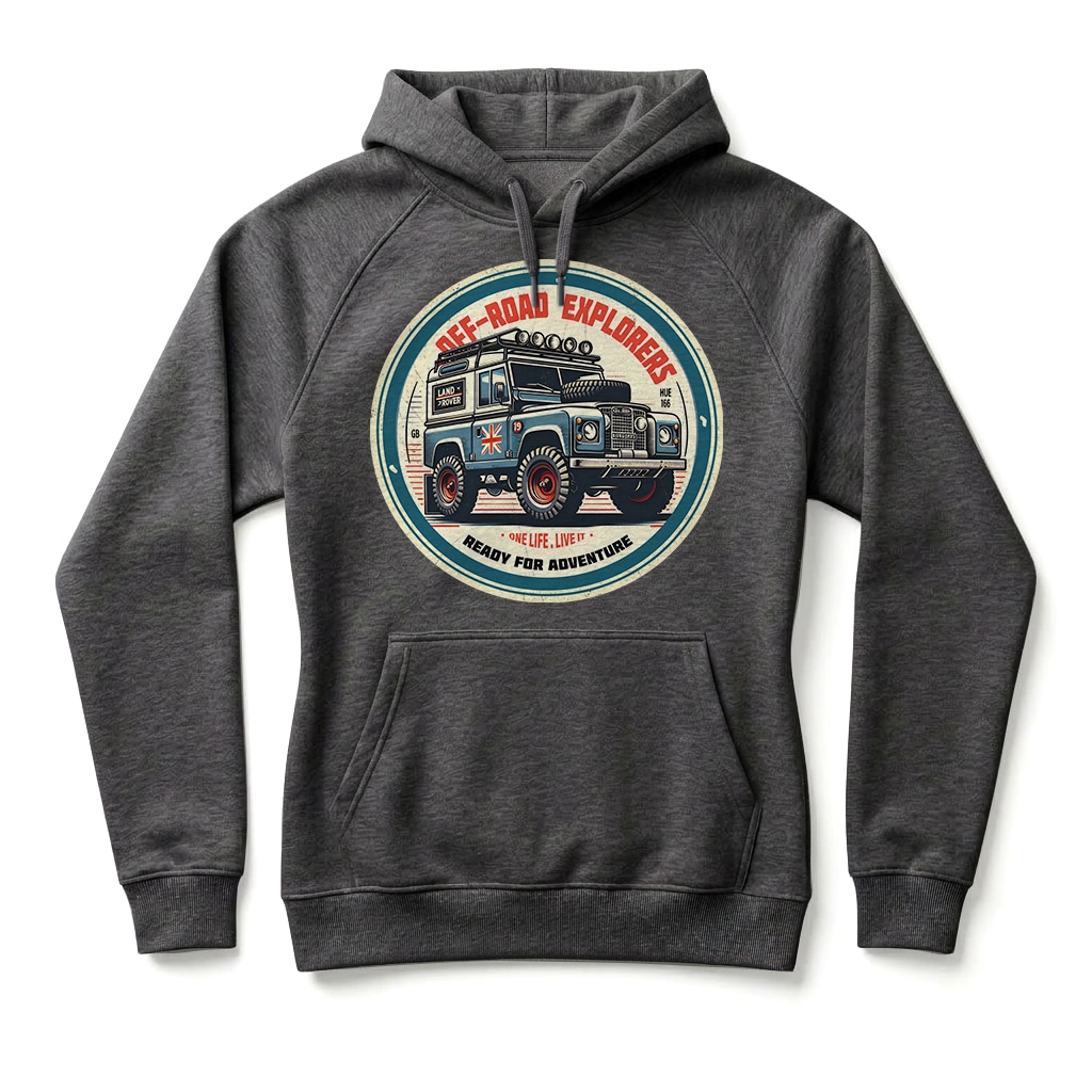 Sweatshirt à capuche Land Rover Series - Charcoal-Melange Sweatshirt à capuche Land Rover Series - Charcoal-Melange