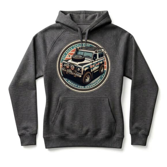 Sweatshirt à capuche Land Rover Defender 90 -Charcoal Melange
