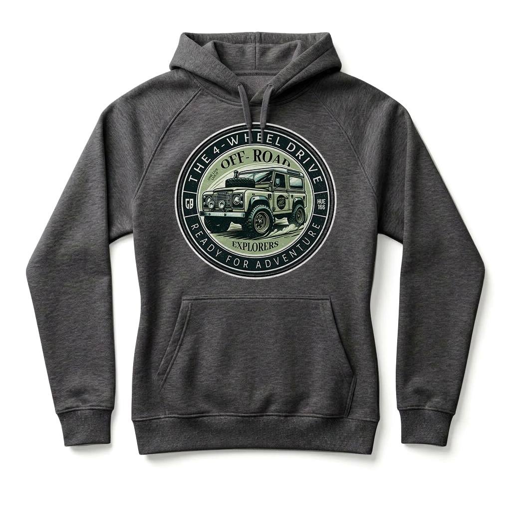 Sweatshirt à capuche Land Rover Defender 90 - Charcoal Melange Sweatshirt à capuche Land Rover Defender 90 - Charcoal Melange