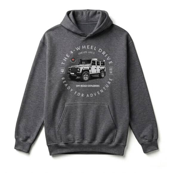 Sweatshirt à capuche Land Rover Defender 110 - Dark Heather