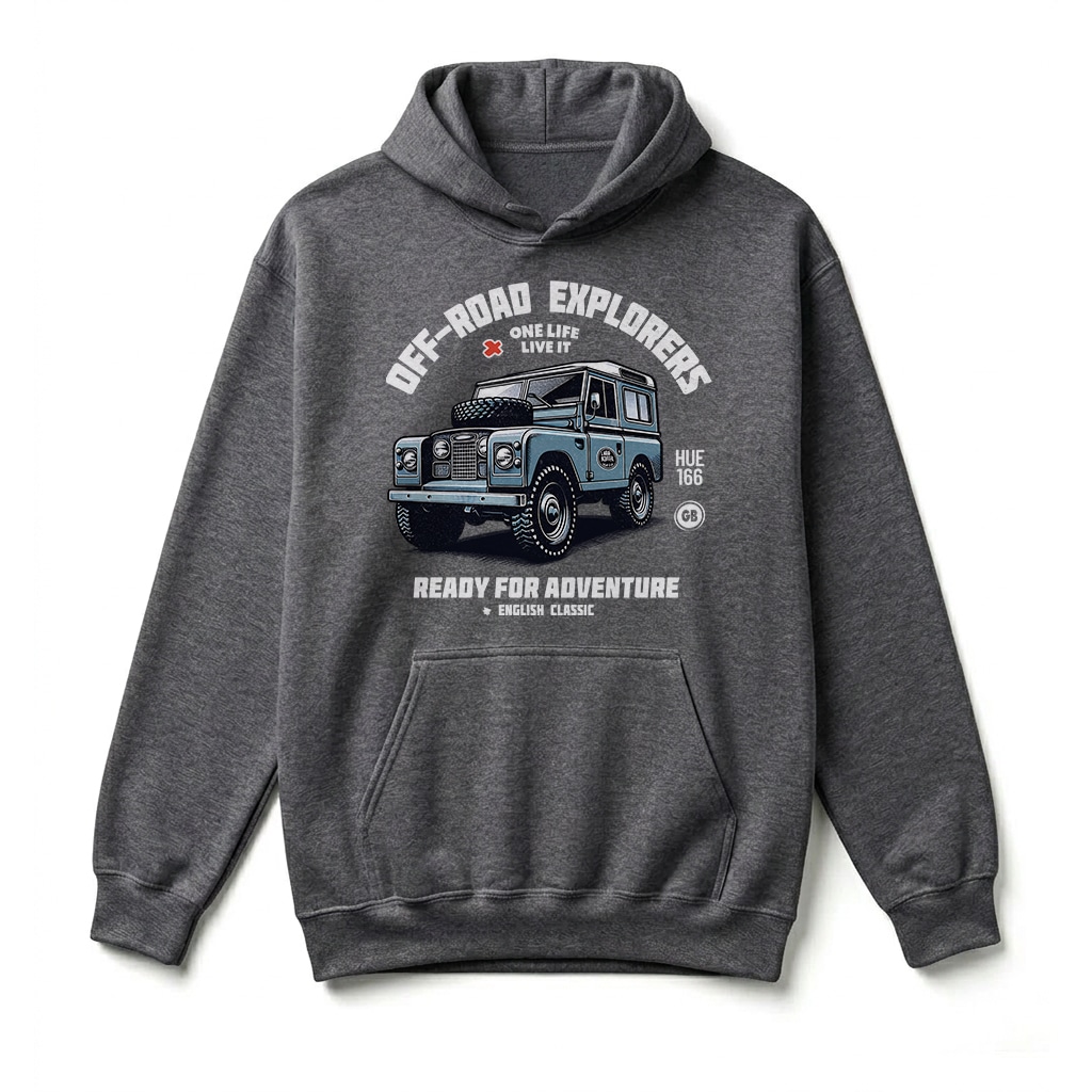 Sweatshirt à capuche Land Rover Series - Dark Heather Sweatshirt à capuche Land Rover Series - Dark Heather