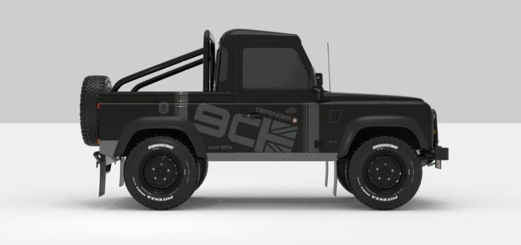 Defender Black -- Sticker Medium Grey