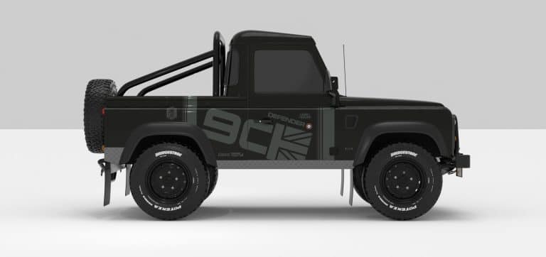 Defender Black -- Sticker Medium Grey
