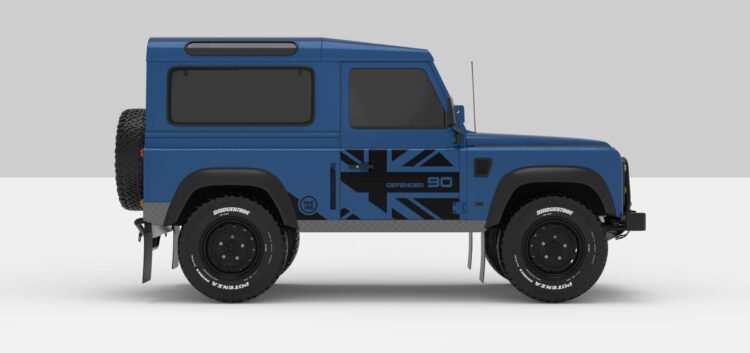 Defender Blue -- Sticker -- Black
