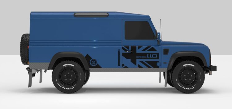 Defender Blue -- Sticker -- Black