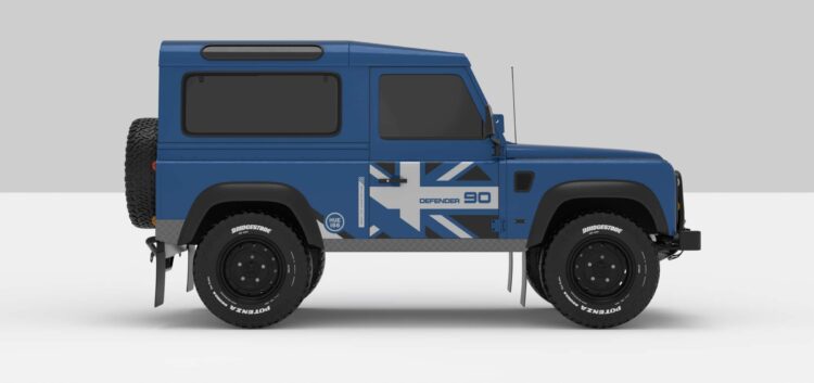 Defender Blue -- Dark Grey / Super Ligth Grey