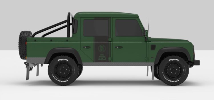 Defender Green -- Sticker Dark Grey
