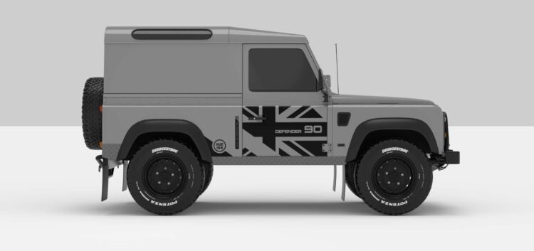 Defender Grey -- Sticker -- Black