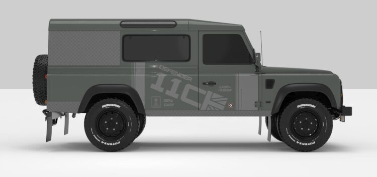 Defender Keniswick Green -- Sticker Ligth Grey