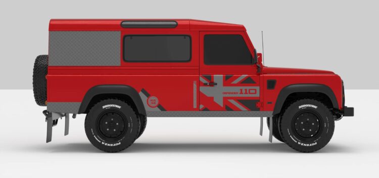 Defender Red -- Dark Grey-Ligth Grey