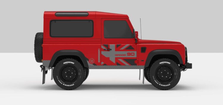 Defender Red -- Dark Grey / Ligth Grey
