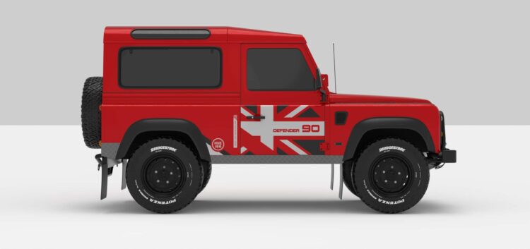 Defender Red -- Dark Grey / Super Ligth Grey