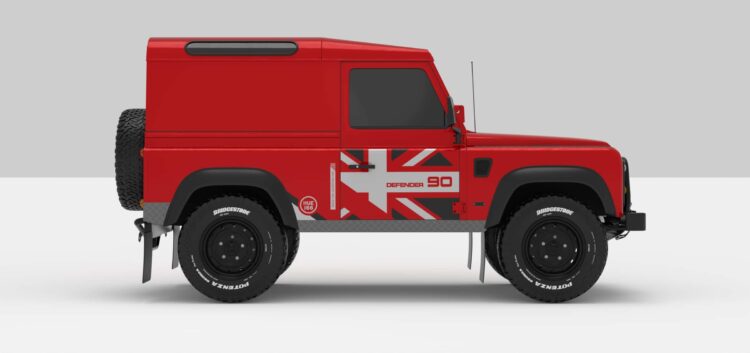 Defender Red -- Dark Grey / Super Ligth Grey