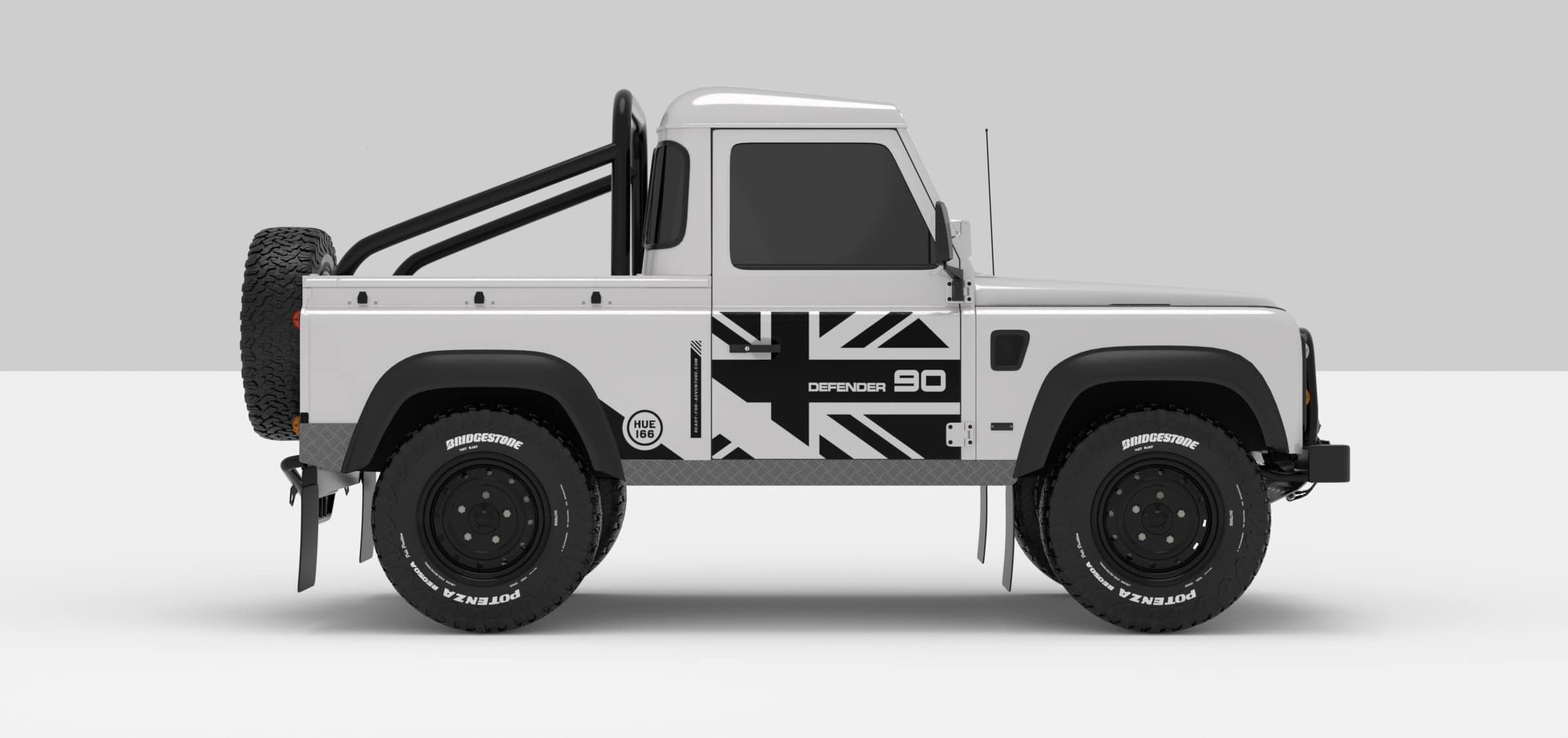 Defender White -- Black -- Face A