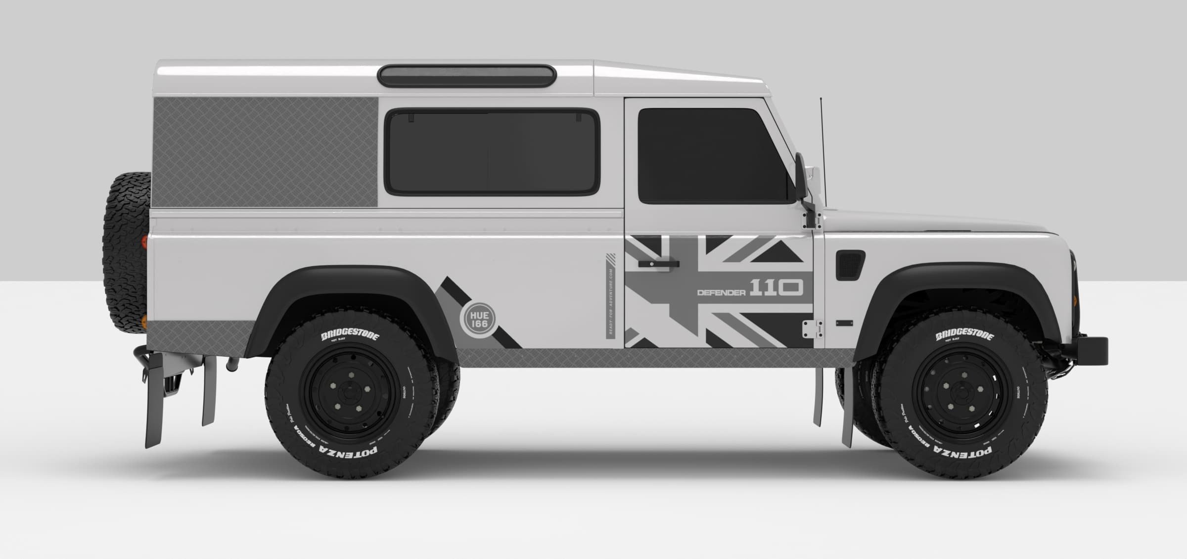 Defender White -- Dark Grey-Ligth Grey