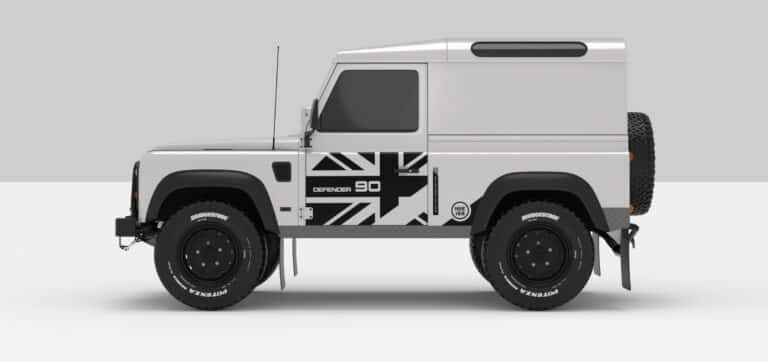 Defender White -- Sticker -- Black -- Face B