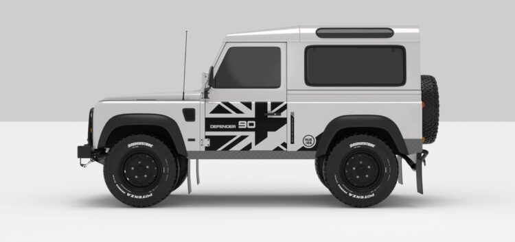 Defender White -- Sticker -- Black -- Face B