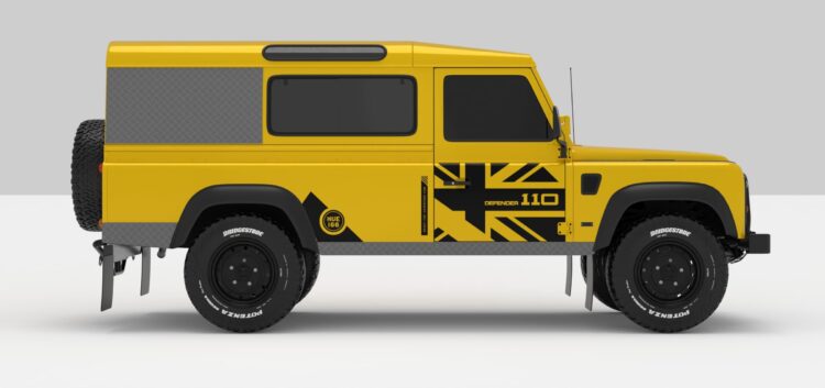 Sticker Defender Yellow -- Black