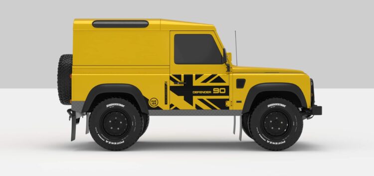 Defender Yellow -- Sticker -- Black
