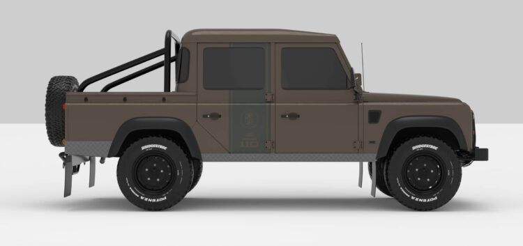 Defender brown -- Sticker Medium Grey