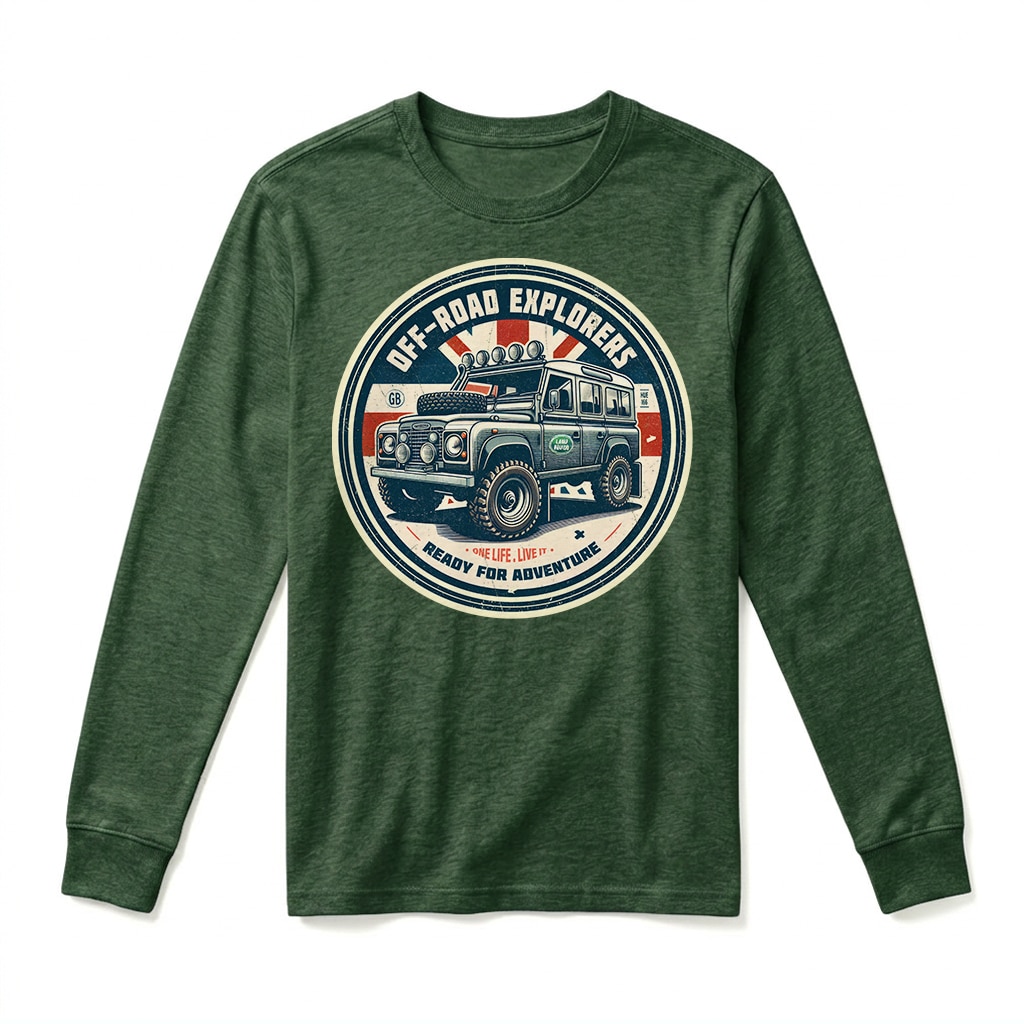 T-shirt Manches Longues Land Rover Defender 110 - Forest Green T-shirt Manches Longues Land Rover Defender 110 - Forest Green