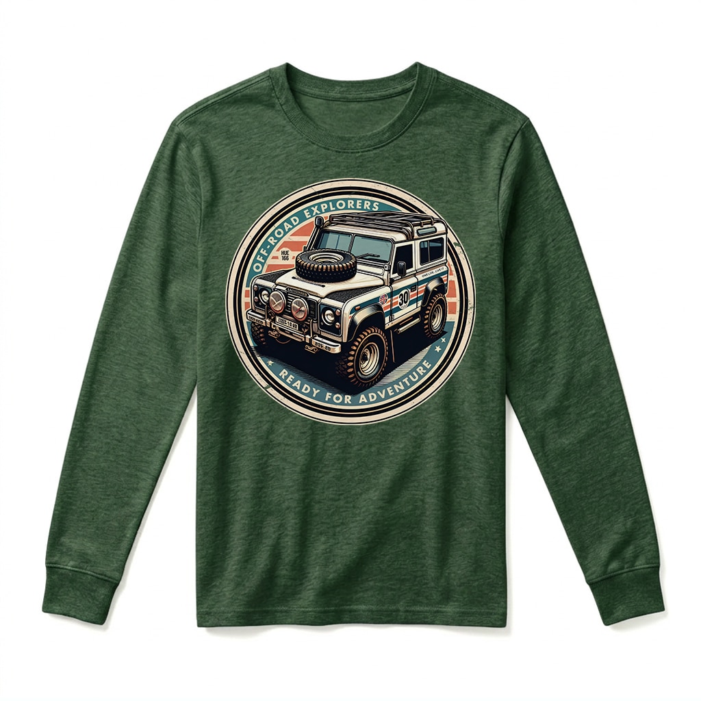 T-shirt Manches Longues Land Rover Defender 90 - Forest Green T-shirt Manches Longues Land Rover Defender 90 - Forest Green