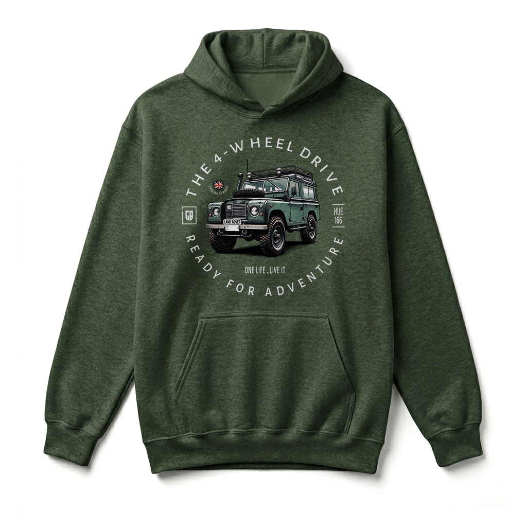 Sweatshirt à capuche Land Rover Series - Forest Green Sweatshirt à capuche Land Rover Series - Forest Green