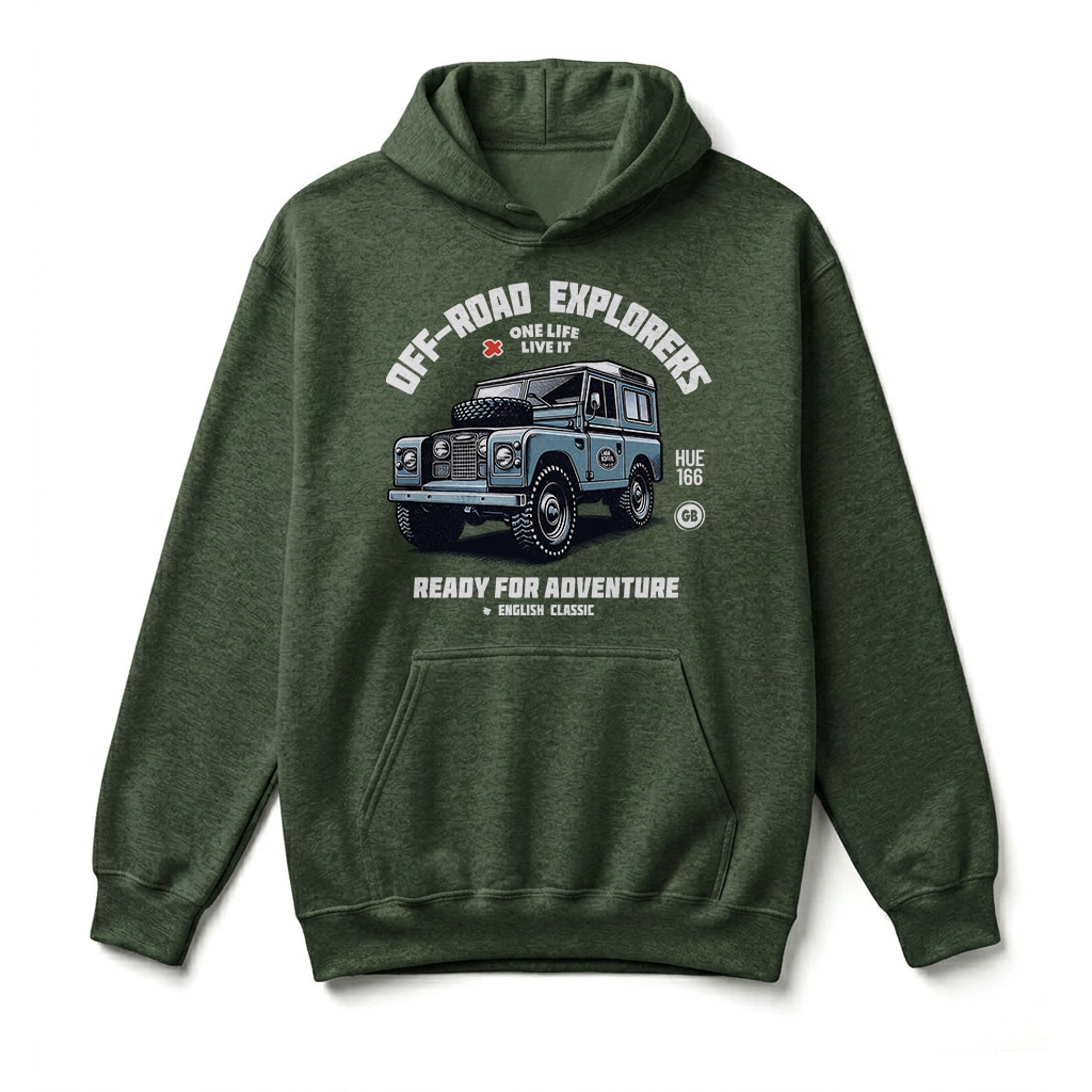 Sweatshirt à capuche Land Rover Series - Forest Green Sweatshirt à capuche Land Rover Series - Forest Green
