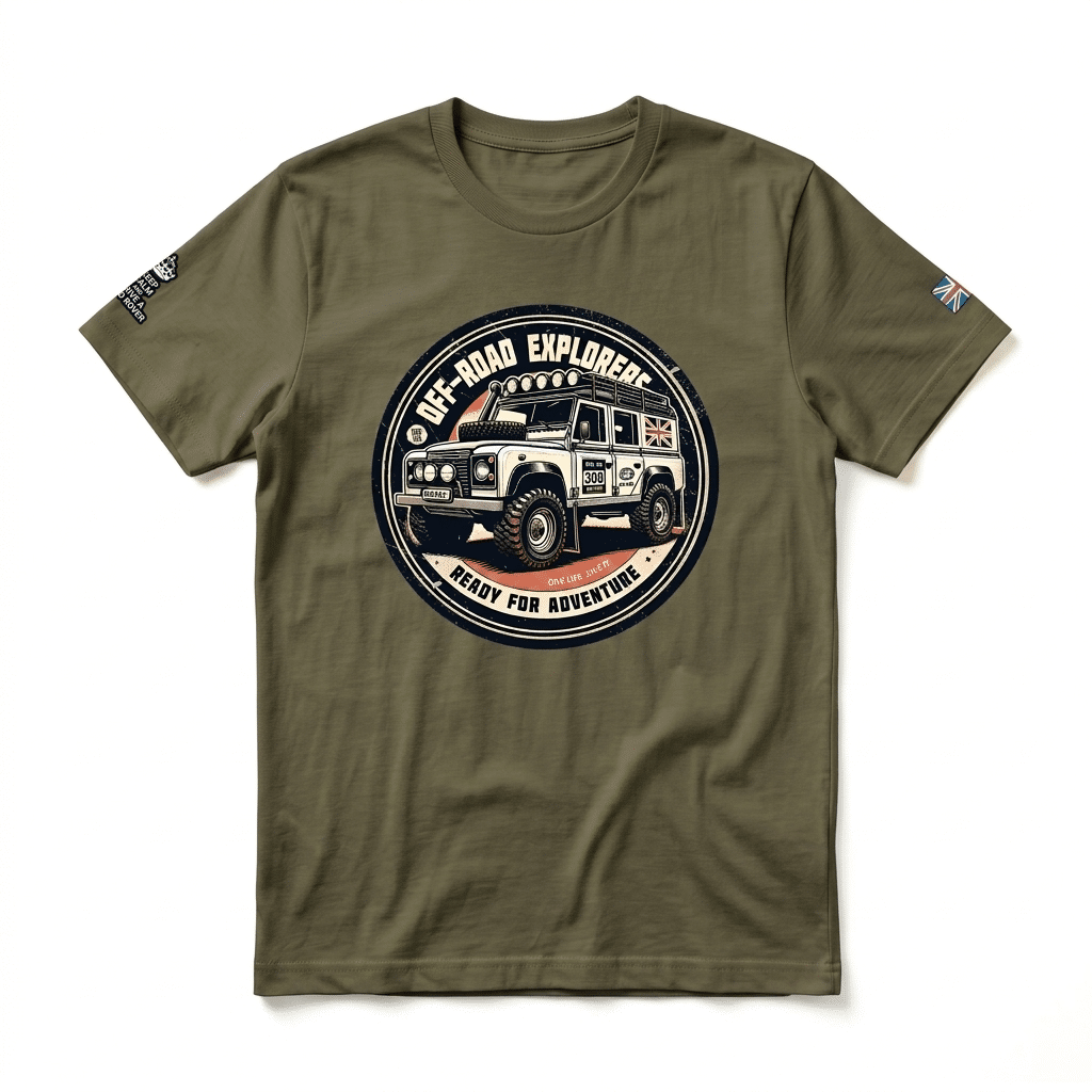 T-shirt Land Rover Defender 110 - Military Green T-shirt Land Rover Defender 110 - Military Green