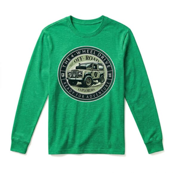 T-shirt Manches Longues Land Rover Defender 90 - Irish Green