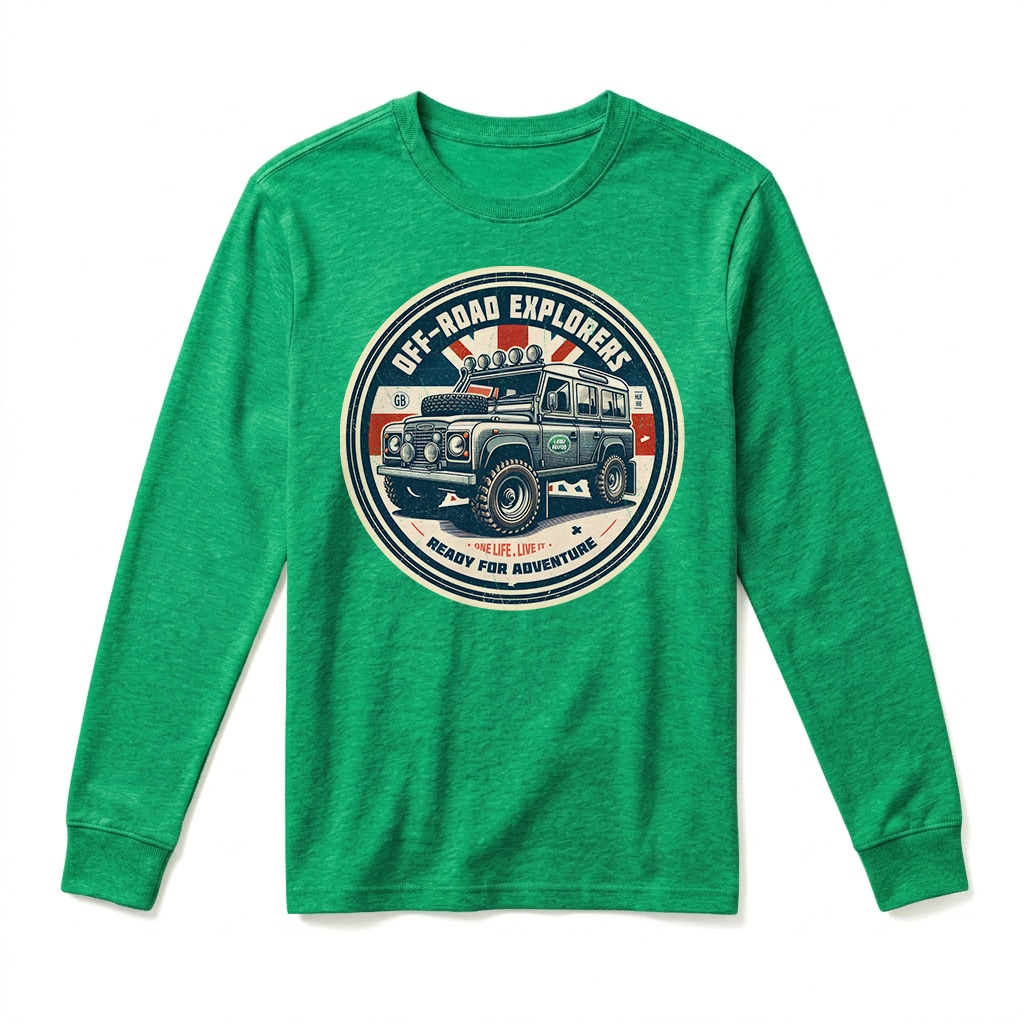 T-shirt Manches Longues Land Rover Defender 110 - Irish Green T-shirt Manches Longues Land Rover Defender 110 - Irish Green