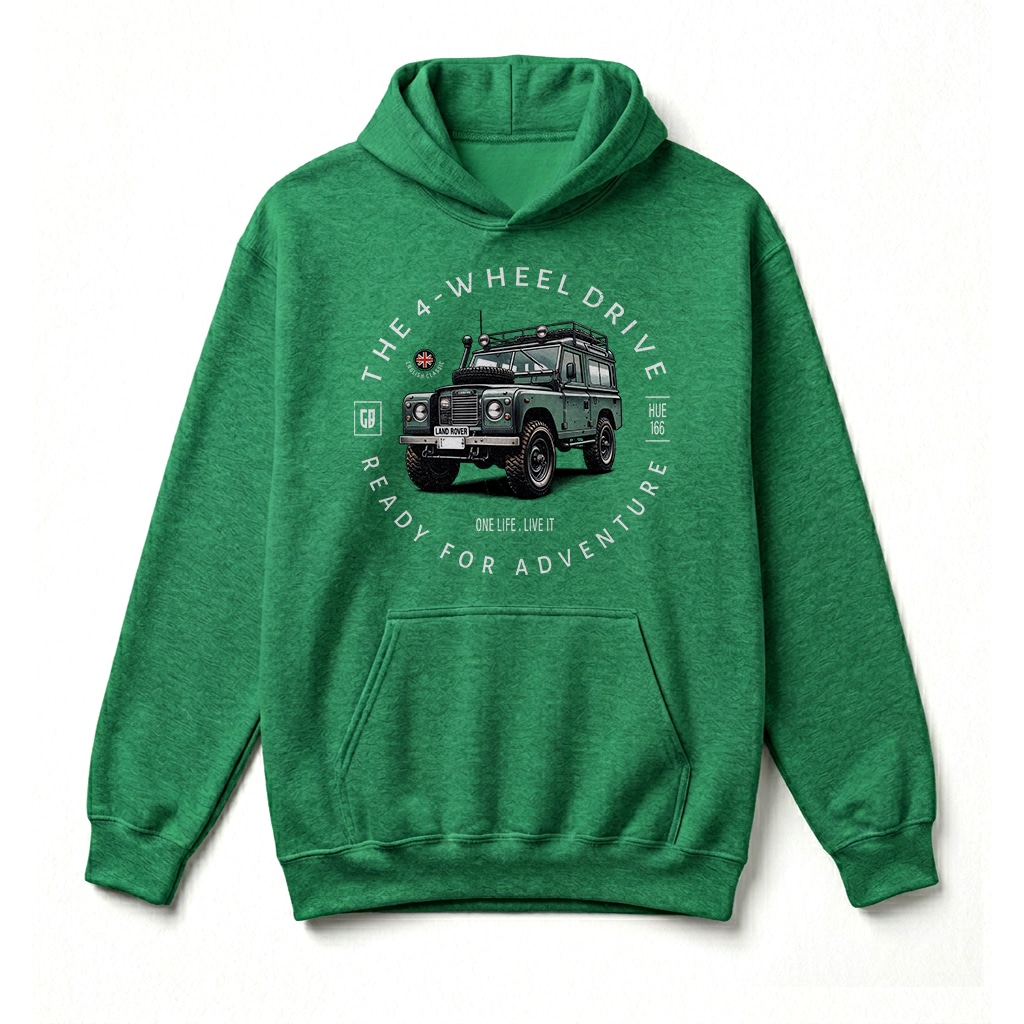 Sweatshirt à capuche Land Rover Series - Irish Green Sweatshirt à capuche Land Rover Series - Irish Green