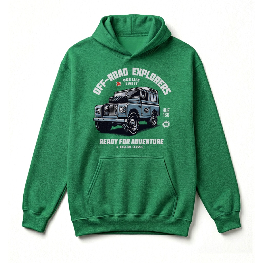 Sweatshirt à capuche Land Rover Series - Irish Green Sweatshirt à capuche Land Rover Series - Irish Green