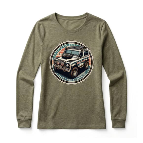 T-shirt Manches Longues Land Rover Defender 90 - Military Green