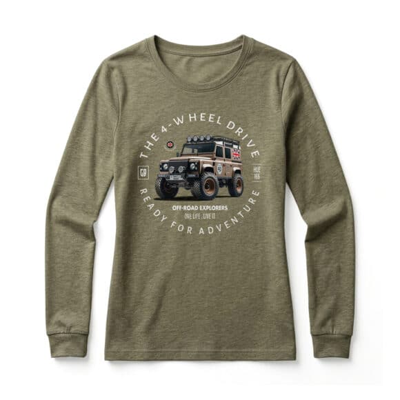 T-shirt Manches Longues Land Rover Defender 110 - Military Green