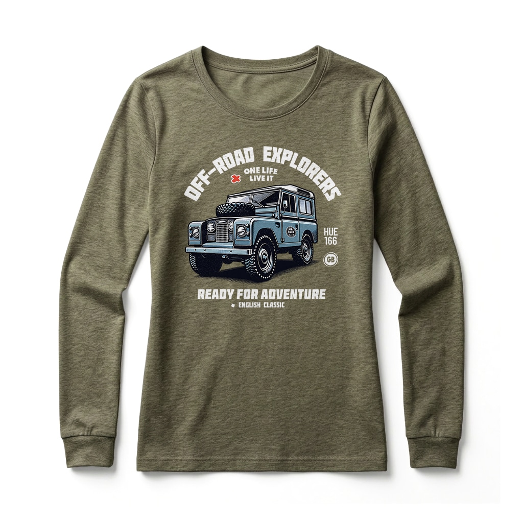 Land Rover Series Long Sleeve T-Shirt - Military Green Land Rover Series Long Sleeve T-Shirt - Military Green