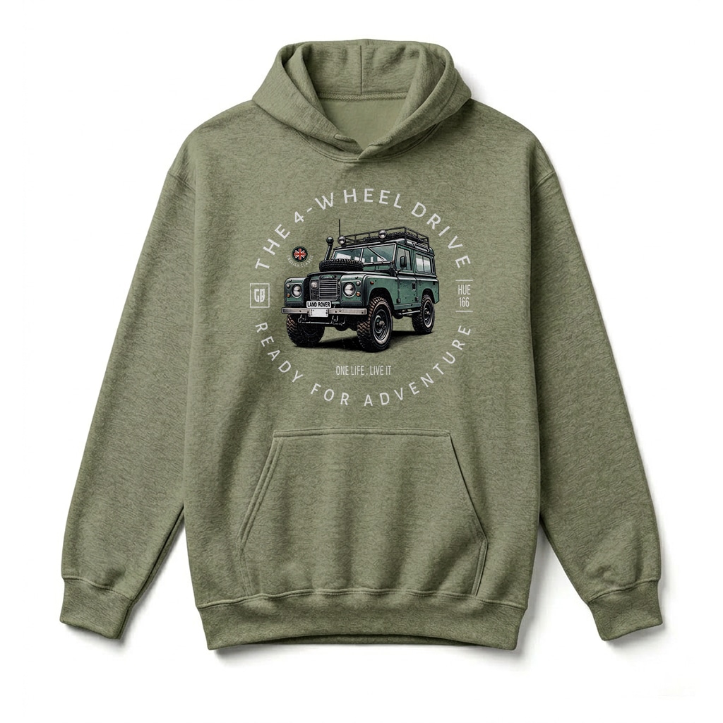 Sweatshirt à capuche Land Rover Series - Military Green Sweatshirt à capuche Land Rover Series - Military Green